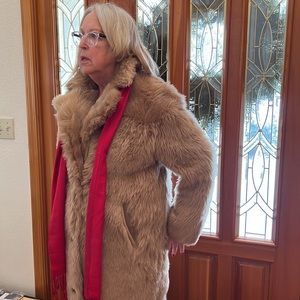 UGG SHEARLING LONG COAT DELUXE “REAL SHEEPSKIN” SATIN LINING NEW NO TAGS SZ MED